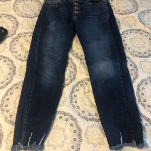 Kankan button fly blue jeans size 15. Like new.